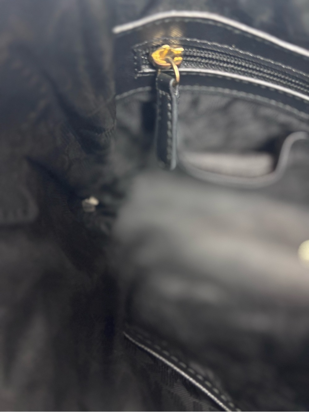 Michael Kors Black Saffiano Leather Tote with Gold Hardware - Picture 11 of 14